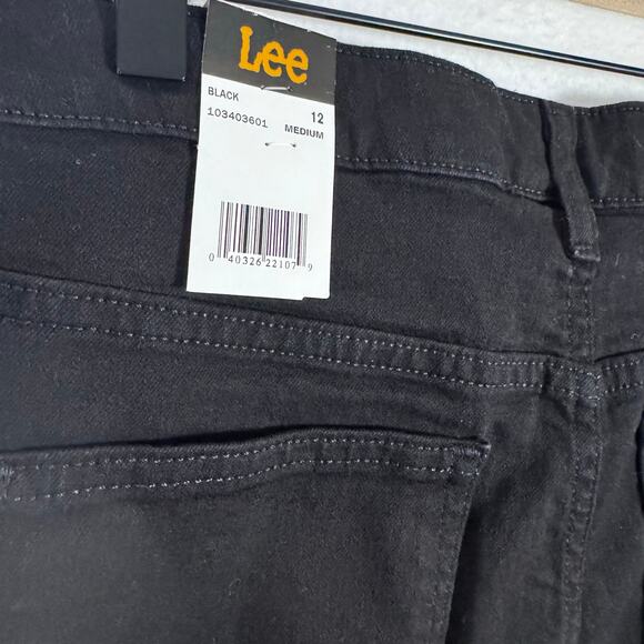 Lee Womens Relaxed Fit Straight Leg Jeans Instant Slim High Rise Black Waist 32 - Picture 10 of 12